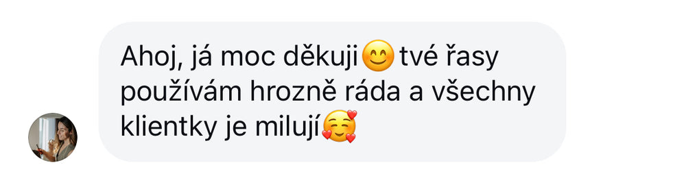 Zpráva zákaznice o zkušenosti s VANLASHES